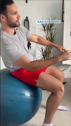 How To Sit On A Yoga Ball To Help Back Pain? 🤦‍♂️🤷‍♂️ #sitting #thisnotthat