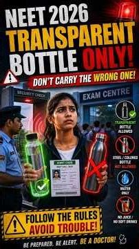 NEET 2026 Transparent Water Bottle Rule | Allowed or Not? #neet2026