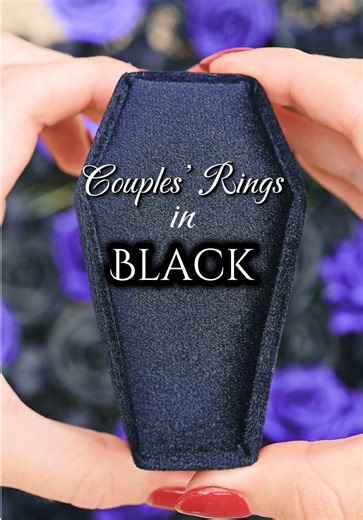 Which couples ring would you wear with your partner? 🥹🖤 #couplesrings #darkromance #alternativestyle