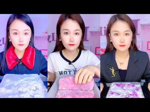 Rainbow Ice Eating Sounds | Colorful Crushed Ice ASMR Mukbang #231
