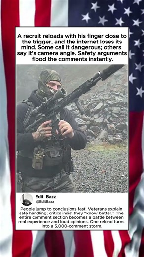 Soldier Reloads with Finger on Trigger? Debate #solider #military
