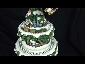 Thomas Kinkade Wonderland Express Train Christmas Animated Tabletop Tree