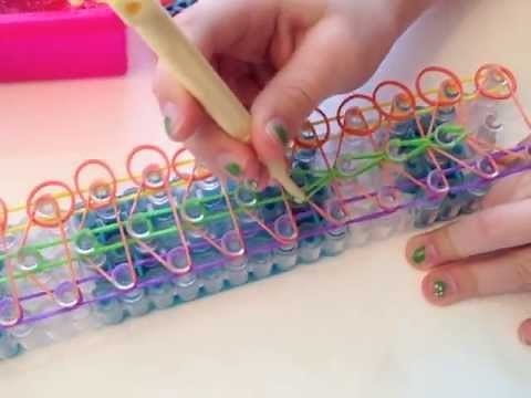 How to Make a Double Rainbow Loom Bracelet (6 rows!)