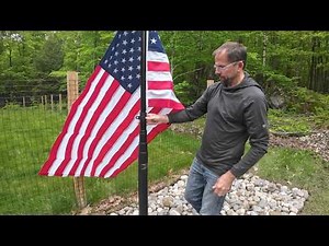 Flagpole Installation | DIY | Simple Concrete Mixing