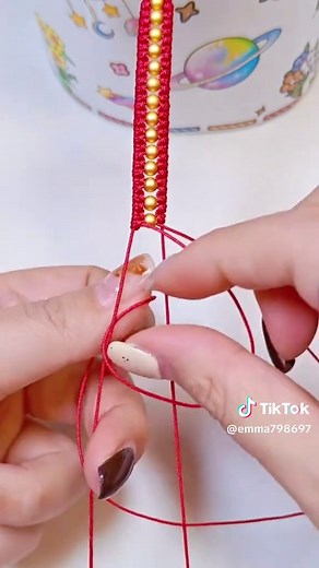 Making Beautiful String Bracelets with Gold Beads