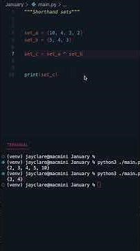 Python 3 | Set Ops for Beginners #programming #python