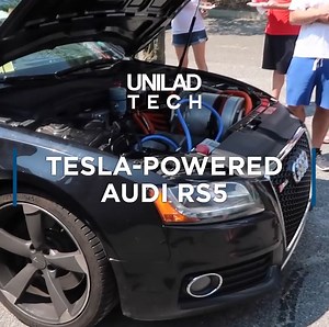 It's not every day you see an Audi RS5 with a Tesla powertrain. This thing SHIFTS! 🤯 Rich Rebuilds | UNILAD Tech