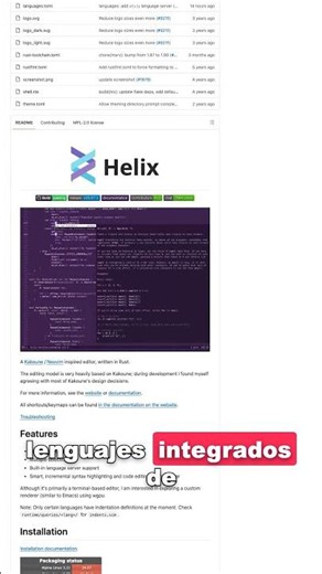 Helix: un editor tipo Vim pero sin configurar ⌨️