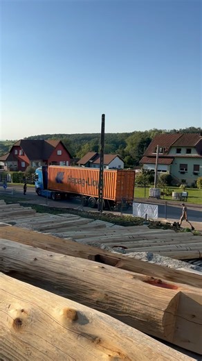 17K views · 411 reactions | It was pretty awesome to see our missing container roll into the jobsite last night!! | Langberg Log Homes | Facebook