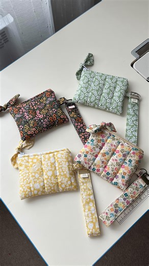 Hajar on Instagram: "Handmade Quilted Keychain Wallets 🫠💕"