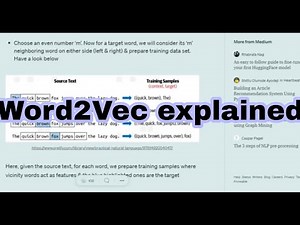 Understanding Word2Vec word embedding generation in NLP