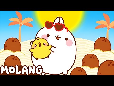 Molang vs. the Tough Coconut 🥥 Cartoon For Kids🌴HooplaKidz Toons