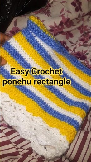 easy Crochet rectangle ponchu tutorial #beginnercrochet #crochet #song #crochetprojects #diy