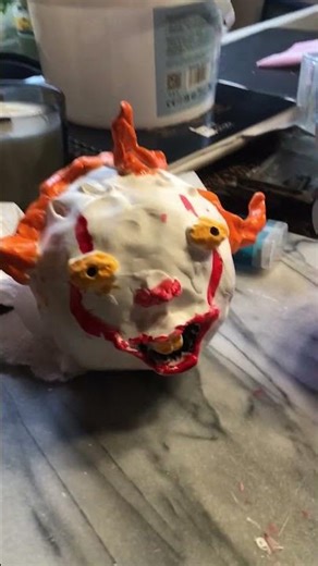 Clay penny wise sculptures #pennywise #clayart