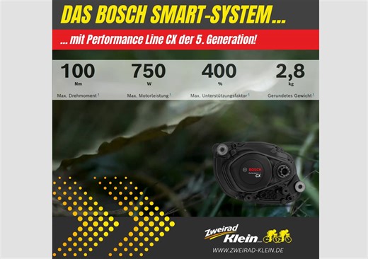 📌 Bosch Performance Line CX Gen 5 – die wichtigsten Fakten 🔋 Leistung & Unterstützung • 85 Nm Drehmoment serienmäßig, per Software-Update optional bis 100 Nm 💪 • 600 W Spitzenleistung, optional bis 750 W 🔥 • Bis zu 340 % Unterstützung, zukünftig bis 400 % im eMTB-Modus • 250 W Nenndauerleistung (EU-konform) 💡 Die Leistungssteigerung erfolgt per kostenlosem Update über die eBike Flow App, sobald vom Hersteller freigegeben. ⚙️ Technik & Fahrgefühl • Gewicht ca. 2,8 kg – sehr leicht für einen 