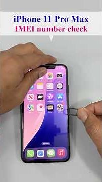 4. How to check the "IMEI Number" of an iPhone 11 Pro Max. #iphone #smartphone #iphone11promax
