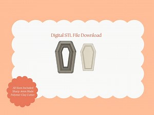 Coffin Clay Cutter | Coffin Shape STL File for Polymer Clay Halloween Earrings and Gothic Jewelry - Etsy Canada