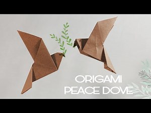 Origami Peace Dove 🕊 DIY Paper Bird Tutorial 🕊 Origami Easy
