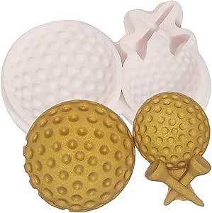1 Pcs Golf Fondant Mold, Golf Ball Cake Decoration Silicone Mold, for Cake Decoration, Cupcake Toppers, Mousse, Flower Paste, Biscuits, Modeling Clay, Plaster Pendants, Resin