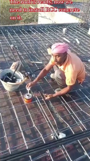 The roof is ready, now we need to install RCC concrete on it. #buildingsite #siteworks #construction