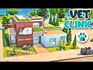 HAPPY PETS VET CLINIC || CATS & DOGS || The Sims 4 Speed Build - NO CC