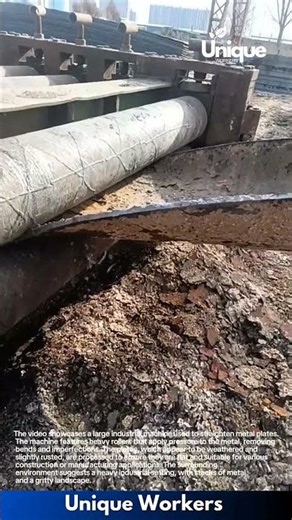 Steel Plate Straightening: Heavy Machinery at Work