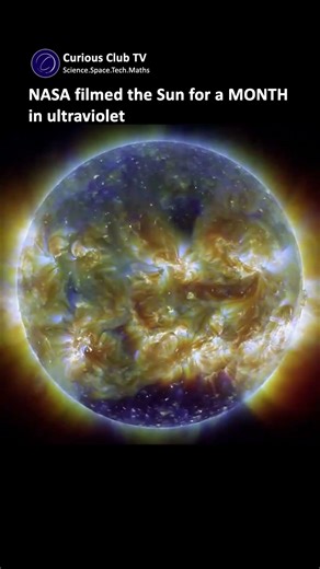 NASA filmed the Sun for a MONTH in ultraviolet and this is absolutely insane 🤯☀️"