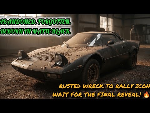 ASMR Car Restoration Full Rebuild of Matte Black | From Abandoned to Showroom Perfection