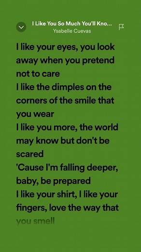 I Love You So Much You'll Know It - Ysabelle Cuevas #lyrics #spotify #lyricsvideo #fyp