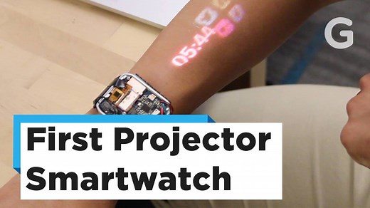 96K views · 200 reactions | Your arm is the touchscreen on the world's first working projector smart watch. It integrates a fully-functional laser projector and sensor array, allowing the user's skin to be poked, tapped, and swiped across like a traditional touchscreen. | Gizmodo | Facebook