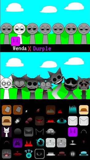 Sprunki Durple X Wenda 🌲Sprunki Songs 😈 #sprunki #incredibox #simon #mrtree #oc #durple #wenda #sky