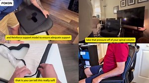 Gel Wheelchair Seat Cushion,Bed Sore Cushions for Butt,Gel Cushion for Pressure Relief,Donut Pillow for Tailbone Pain Relief,Coccyx,hemorrhoid Pillow,Cushion for Office Chair18 L x 15" W(Black)