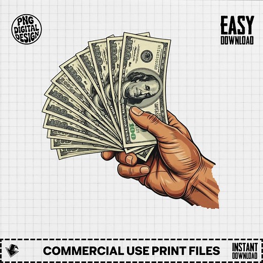 Money Hand Clipart, Hundred Dollar Bills, Wealth Success PNG, Business Finance Art, Entrepreneur Digital Graphic, Cash Stack Illustration - Etsy