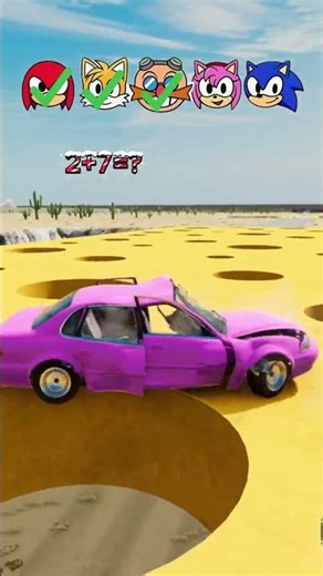 Sonic Outruns Every Car in BeamNG Drive! #beamngdrive #shadow #games #youtubeshorts