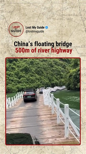 This page looks at the raw edge of the planet The Shiziguan Floating Bridge in China is one of the most unusual bridges in the world. Located in Shiziguan Scenic Area, this bridge allows cars to drive directly on water. The bridge is about 500 meters long (around 1,640 feet). Unlike a normal bridge, it does not stand high above the river. Instead, it floats on the water using special platforms. When cars pass, the bridge gently moves and bends, which can feel scary at first. This movement is not