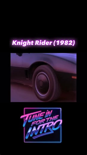 Alex Duarte on Instagram: "The opening credits for Knight Rider are a definitive example of 1980s high-tech cool, centering on the sleek, futuristic silhouette of the Knight Industries Two Thousand (KITT). The sequence begins with a dramatic shot of the black Pontiac Trans Am speeding across a vast, sun-drenched desert floor, often shot from a low, sweeping angle to emphasize its power. A signature visual highlight is the close-up of KITT’s iconic red “scanner” light pulsing back and forth, whic