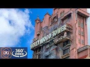 [360] Disney World Tower of Terror Drop Ride | Disney's Hollywood Studios