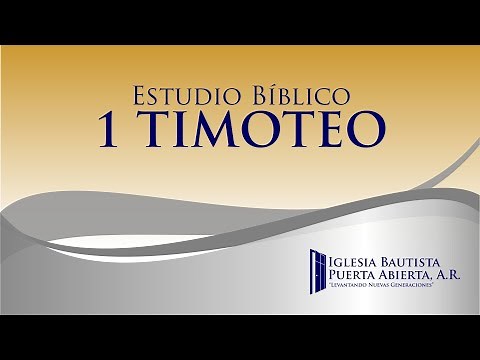 Con pudor y modestia - 1 Timoteo 2:9-10 Pastor David Cortes Peña