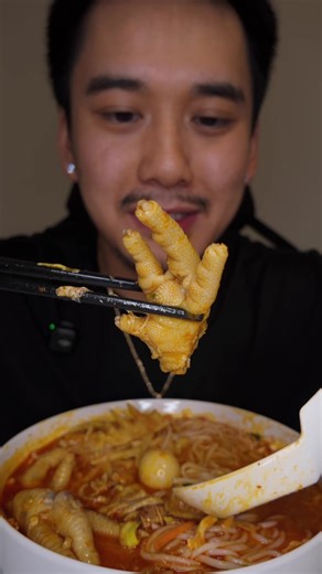 khao poon mukbang #noodles #eatingshow #mukbang #fypage #laofood | chicken feet