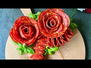 How to Make Salami Roses & Fold Salami for a Charcuterie Board | Easy Tutorials. Step By Step 🌹