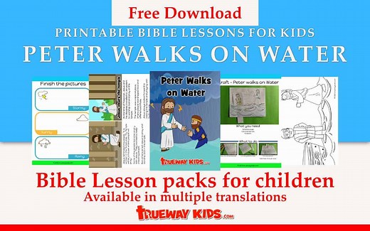 Peter Walks on Water - Bible lesson for kids - Trueway Kids