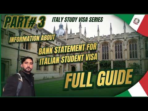 How to Properly Prepare Bank Statement for Italy Study Visa/ Statement for Italy Study Visa #visa