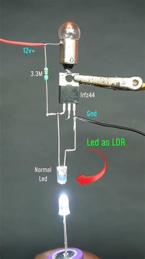 LED LDR Experiment Circuit - Electronics DIY Projects #experiment #shorts #viral