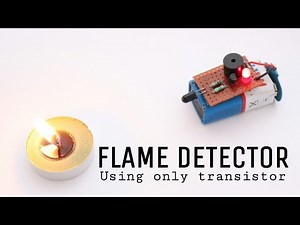 Flame detector circuit using only one transistor