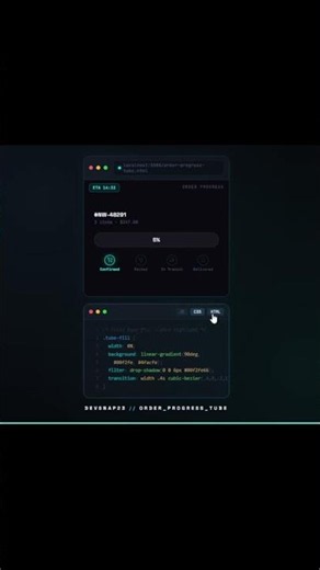 Build a Liquid Order Tracker|Building a Liquid Progress Bar | Loader Series #9 # #javascript #css