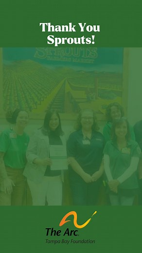 The Arc Tampa Bay Foundation is grateful to receive a grant of $5,000 from Sprouts Healthy Communities Foundation! With this support, we’ll empower people of all abilities to live healthier, more independent lives through nutrition, culinary training, and wellness initiatives. Together, we’re sowing the seeds for a healthier community and nurturing independence for generations to come. 🌿 Sprouts Farmers Market #SproutingHealthyCommunitiesDay | The Arc Tampa Bay Foundation