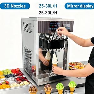 [Hot Item] 3 Flavors Ice Cream Making Machine Commercial Soft Serve Ice Cream Machine for Sale