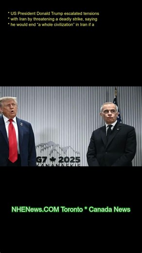 U.S. President Donald Trump escalated tensions with Iran by threatening a deadly strike, saying he w