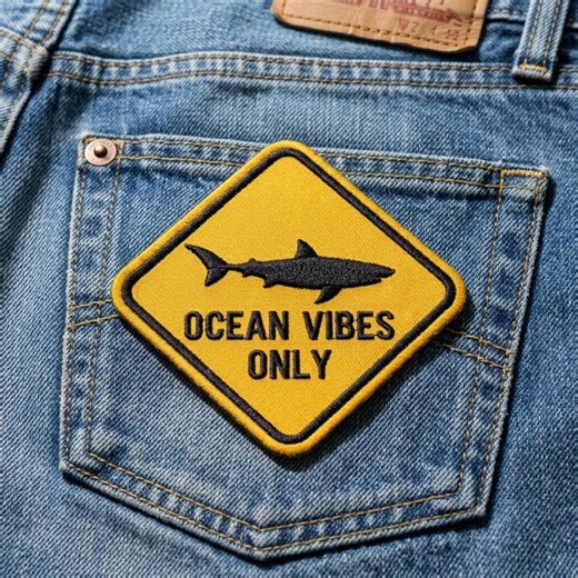 Ocean Vibes Only Shark Patch, Great White Shark Gift for Ocean Lovers, Beach Vibe Backpack Decoration, Sea Life Gift - Etsy