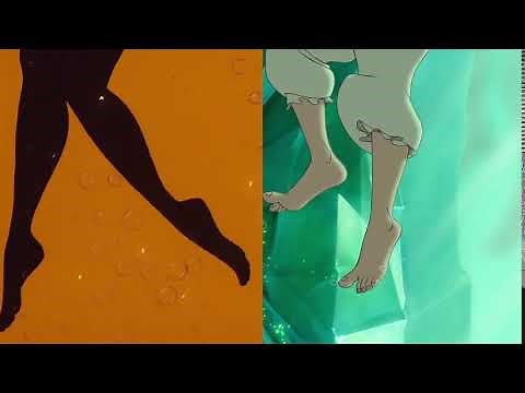 Ariel and Melody Tail Splitting Comparison